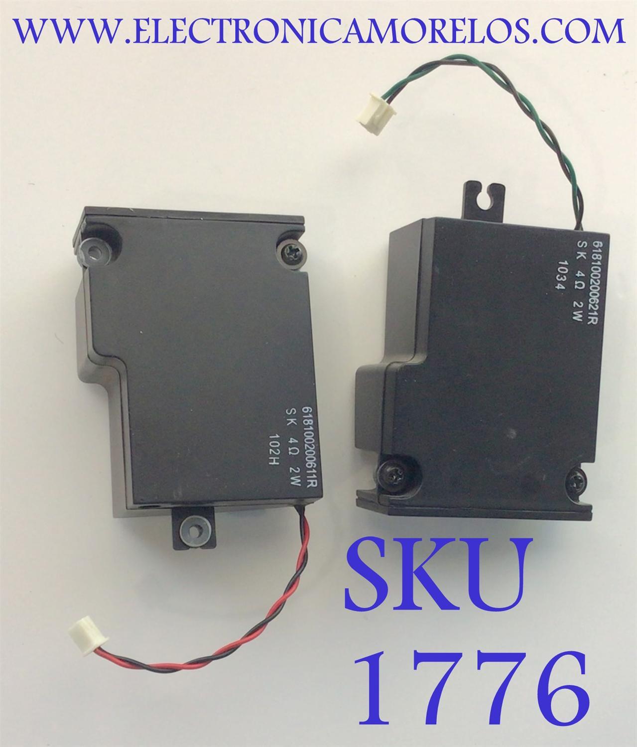 KIT DE BOCINAS ( 2 PZ ) PARA MONITOR / NUMERO DE PARTE 618100200621R / 618100200611R